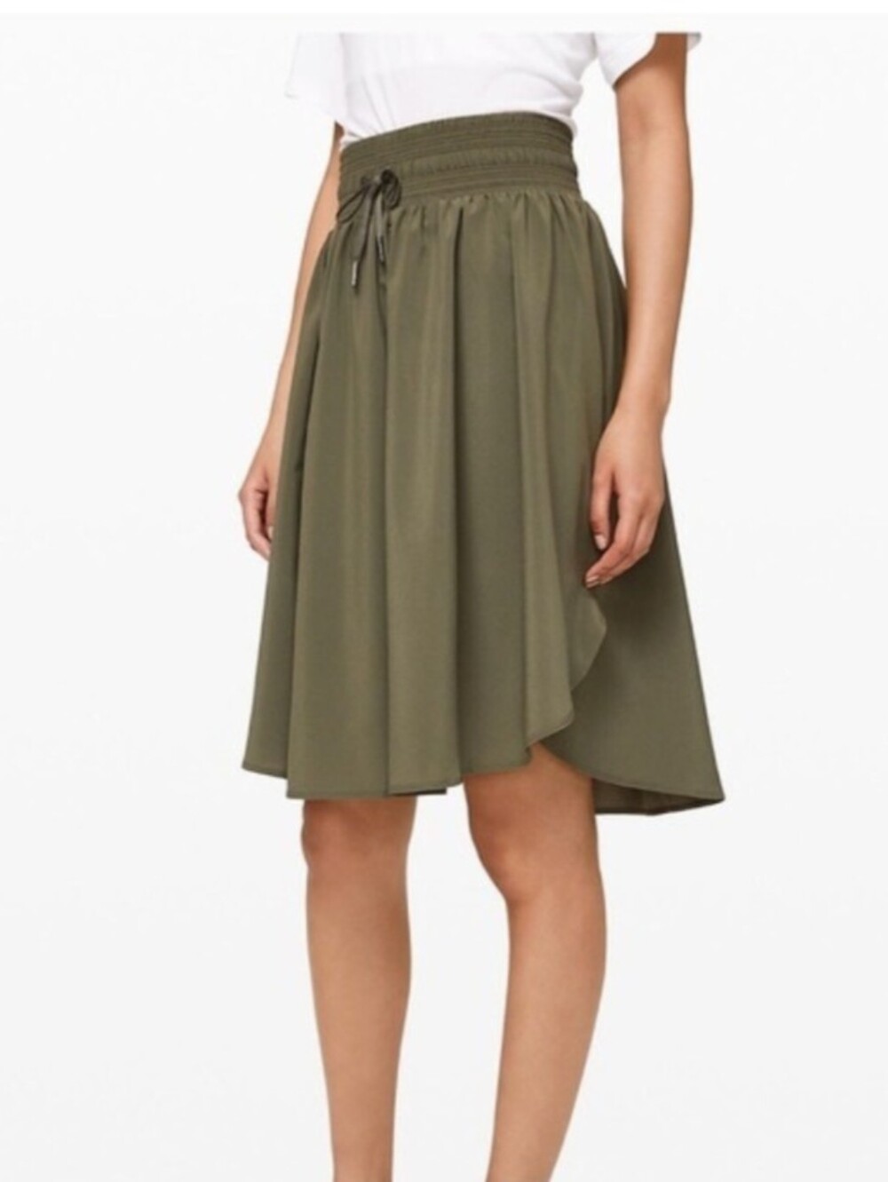 lululemon athletica Olive High-Low Drawstring Skirt